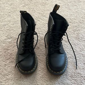 Black De. Martens hardly worn. Great condition